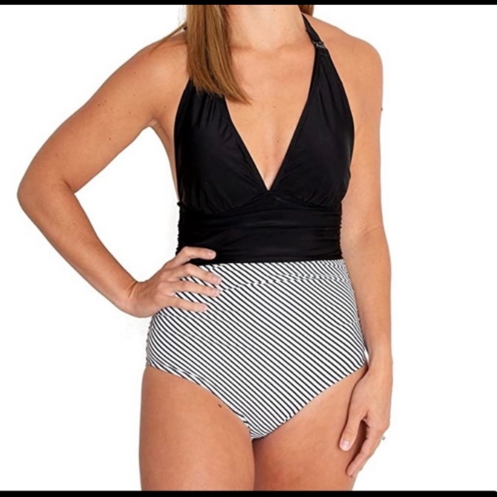 NWT Move Mama Nursing Halter One Piece Swimsuit Multiple Sizes Available